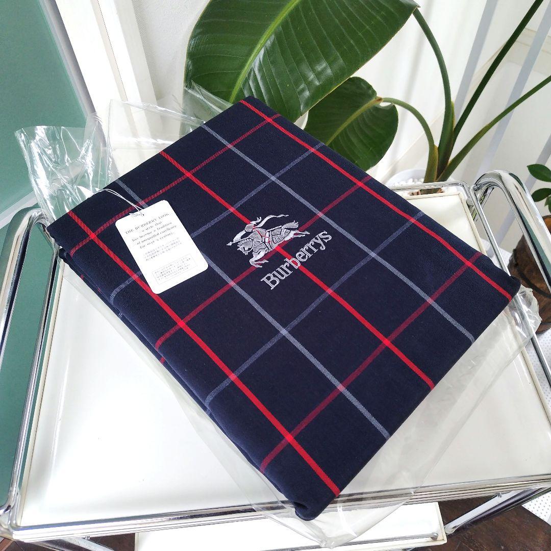 レア！未使用美品 西川産業 BURBERRYS コンフォーターケースS ネイビー