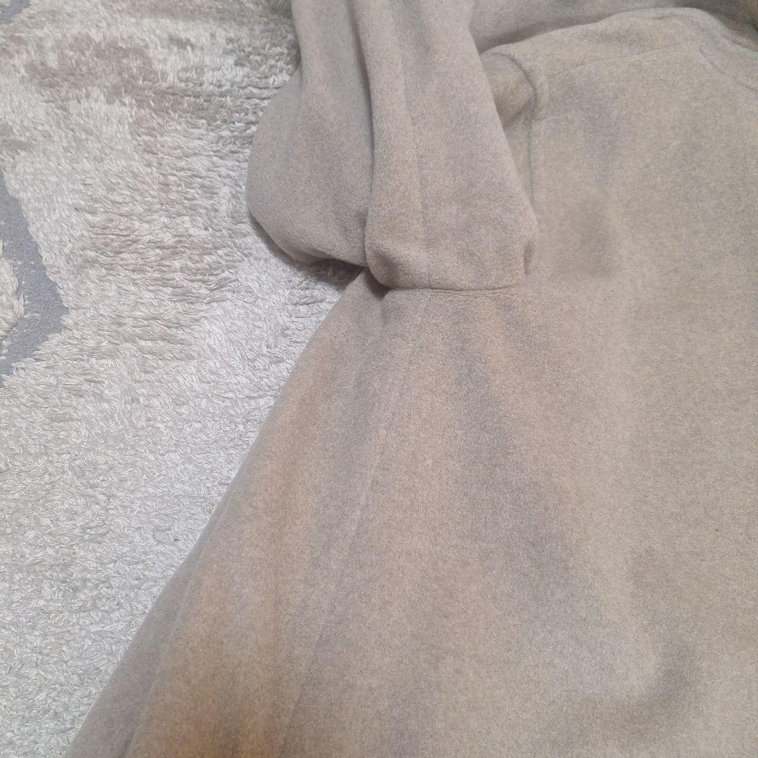 マックスマーラ グレーベージュ ファー襟 ロングコート