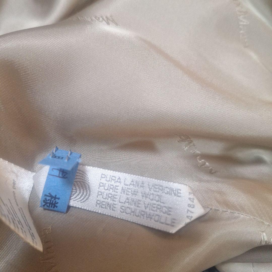 マックスマーラ グレーベージュ ファー襟 ロングコート