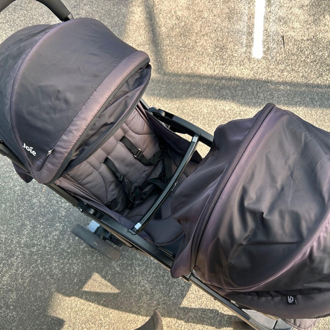 Joie エヴァライトデュオ 黒　2人乗り　ベビーカー