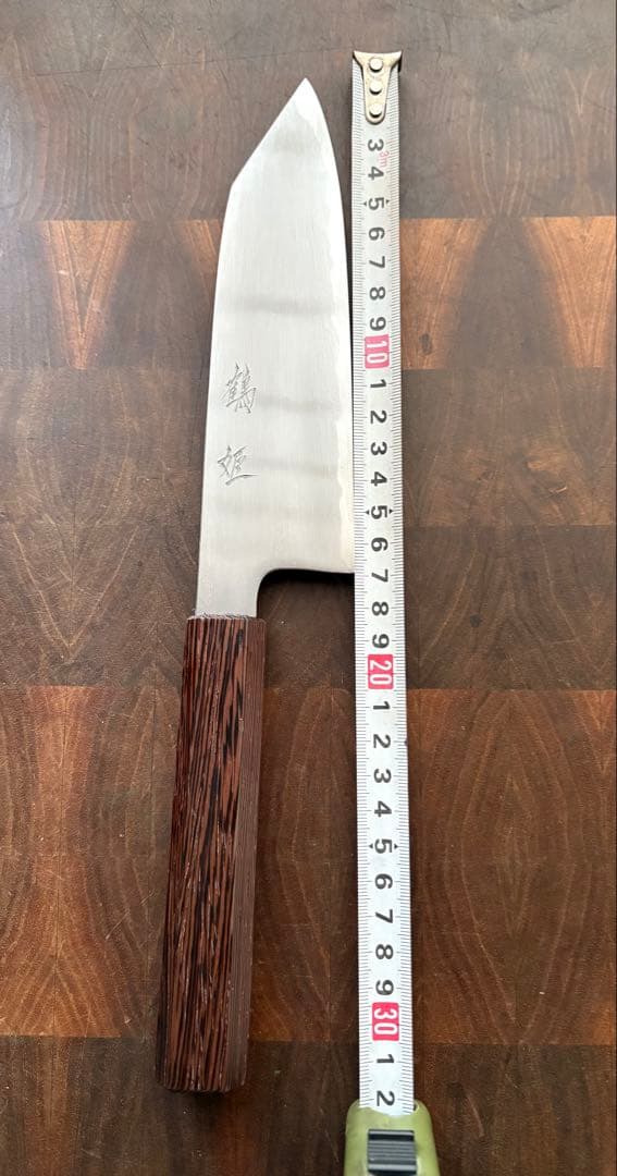 堺打刃物　切付　文化包丁　180mm 6寸　白ニ　三徳　包丁　和包丁　白鋼