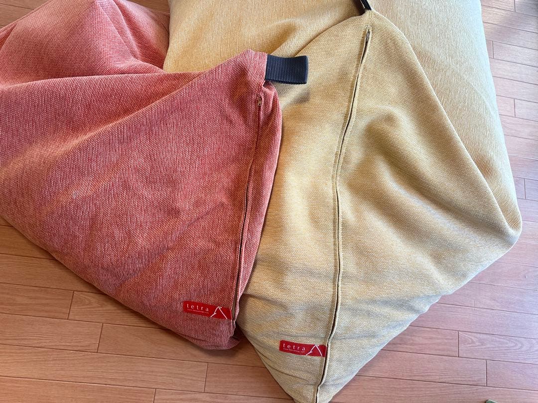 美品 テトラグランデ ビーズクッション 二点セット　大東寝具