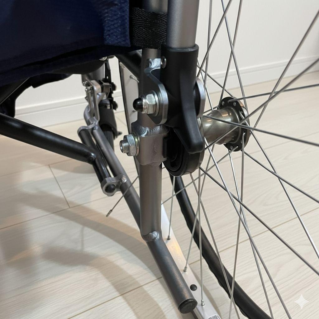 ♿ 自走式 とても便利な多機能タイプ 超軽量 車椅子 ノーパンクタイヤ ⑥