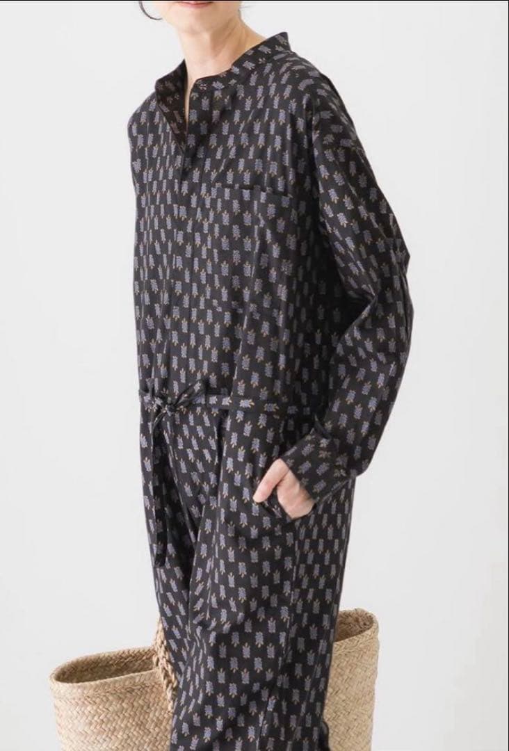 かぐれ【23SS 美品】⭐︎プリントジャンプスーツ kagure インド綿