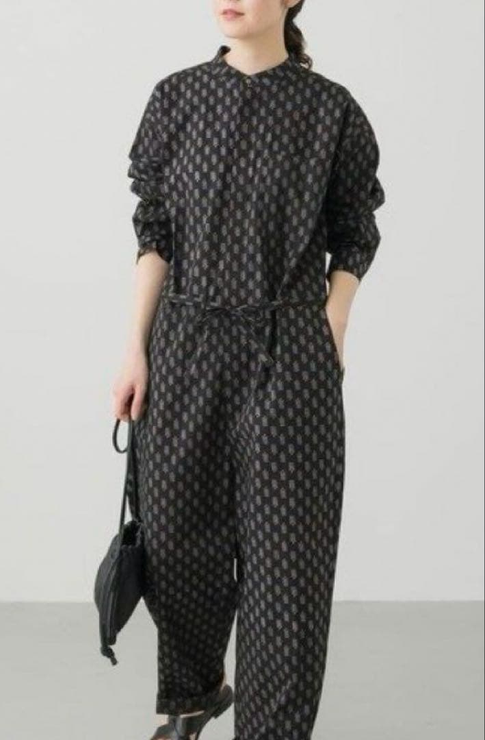 かぐれ【23SS 美品】⭐︎プリントジャンプスーツ kagure インド綿