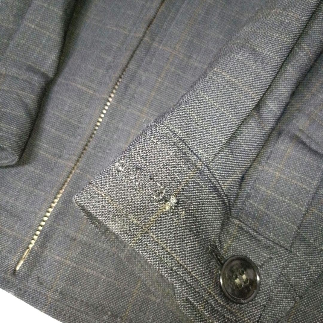 訳有■YVESSAINTLAURENT pour homme チェック柄ブルゾン