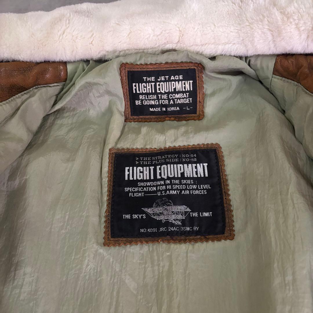 雰囲気◎ G-1 フライトレザージャケット ブラウン 襟ボア L