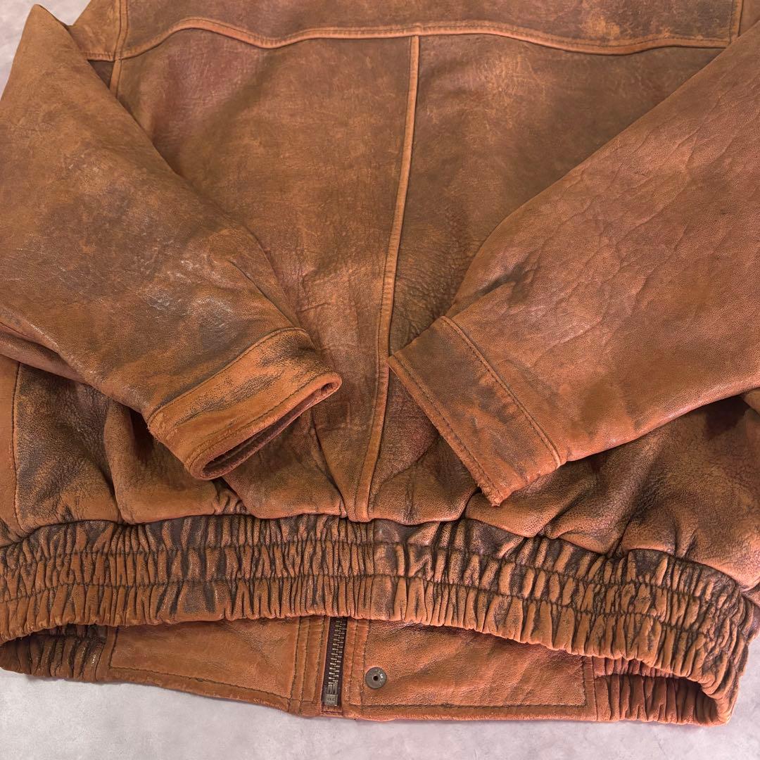 雰囲気◎ G-1 フライトレザージャケット ブラウン 襟ボア L