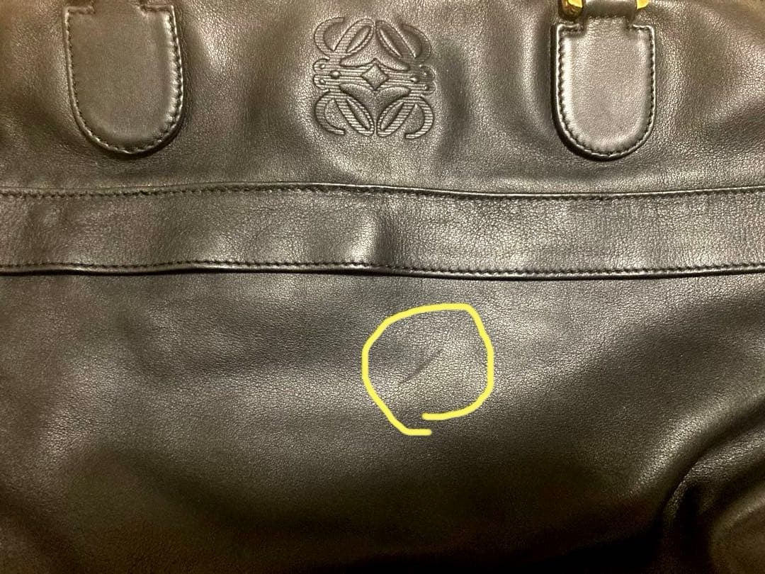 再値下げ！LOEWE ボストンバッグ　本革　黒　袋付き