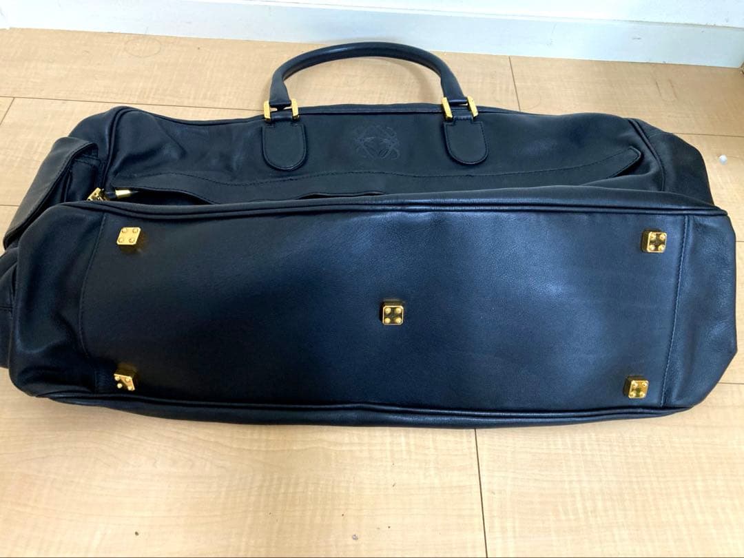 再値下げ！LOEWE ボストンバッグ　本革　黒　袋付き
