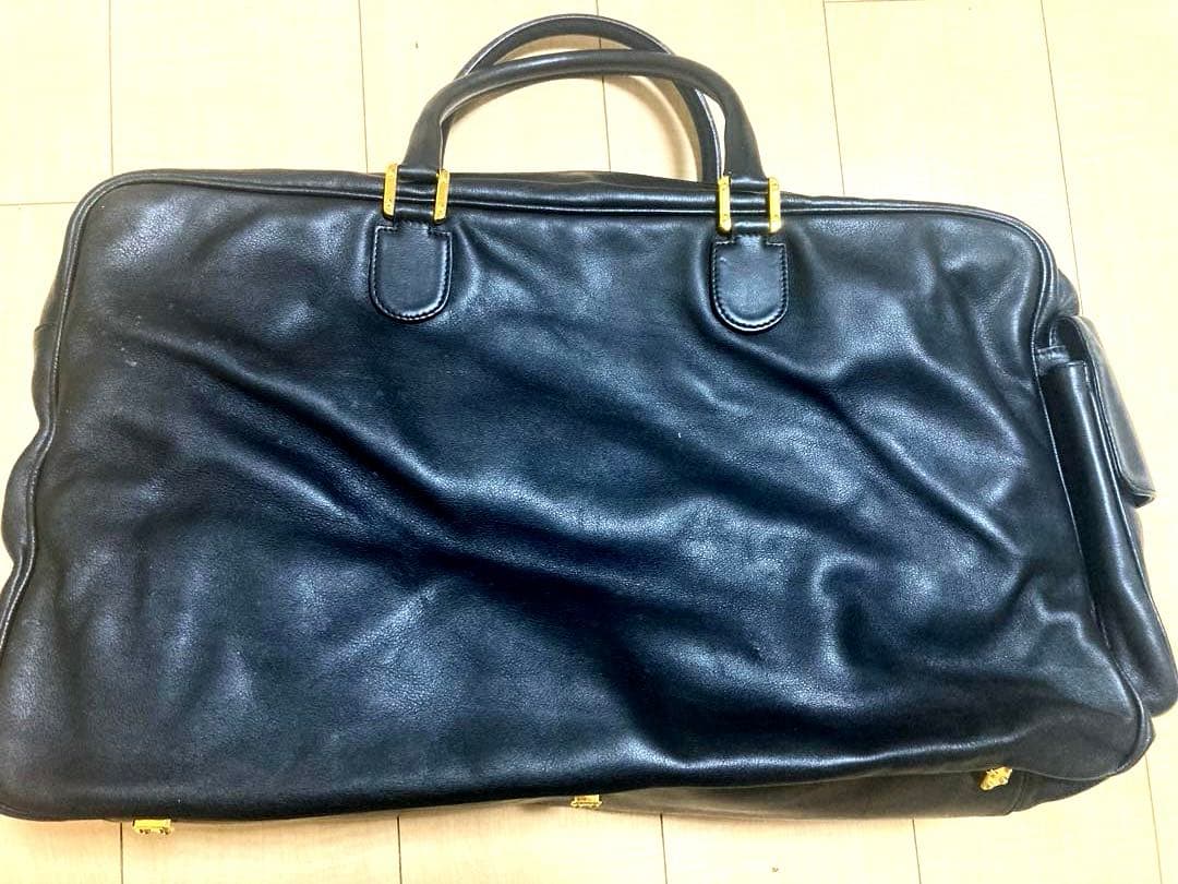 再値下げ！LOEWE ボストンバッグ　本革　黒　袋付き