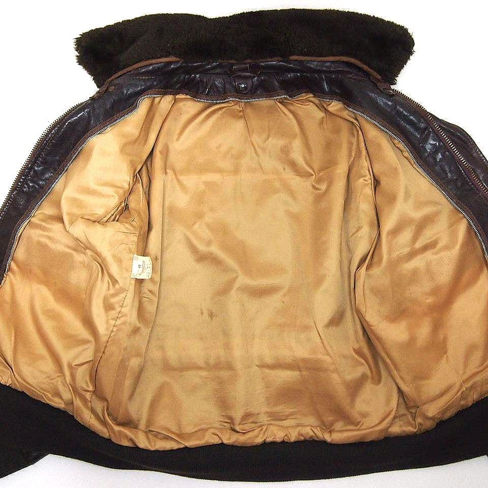 【70s80s美品】ショット　G-1　レザー フライトジャケット　ダークブラウン