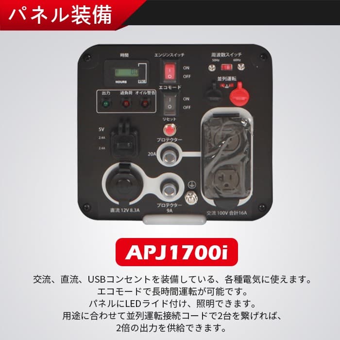 【新品・未使用】インバーター発電機　定格1600w Aipower