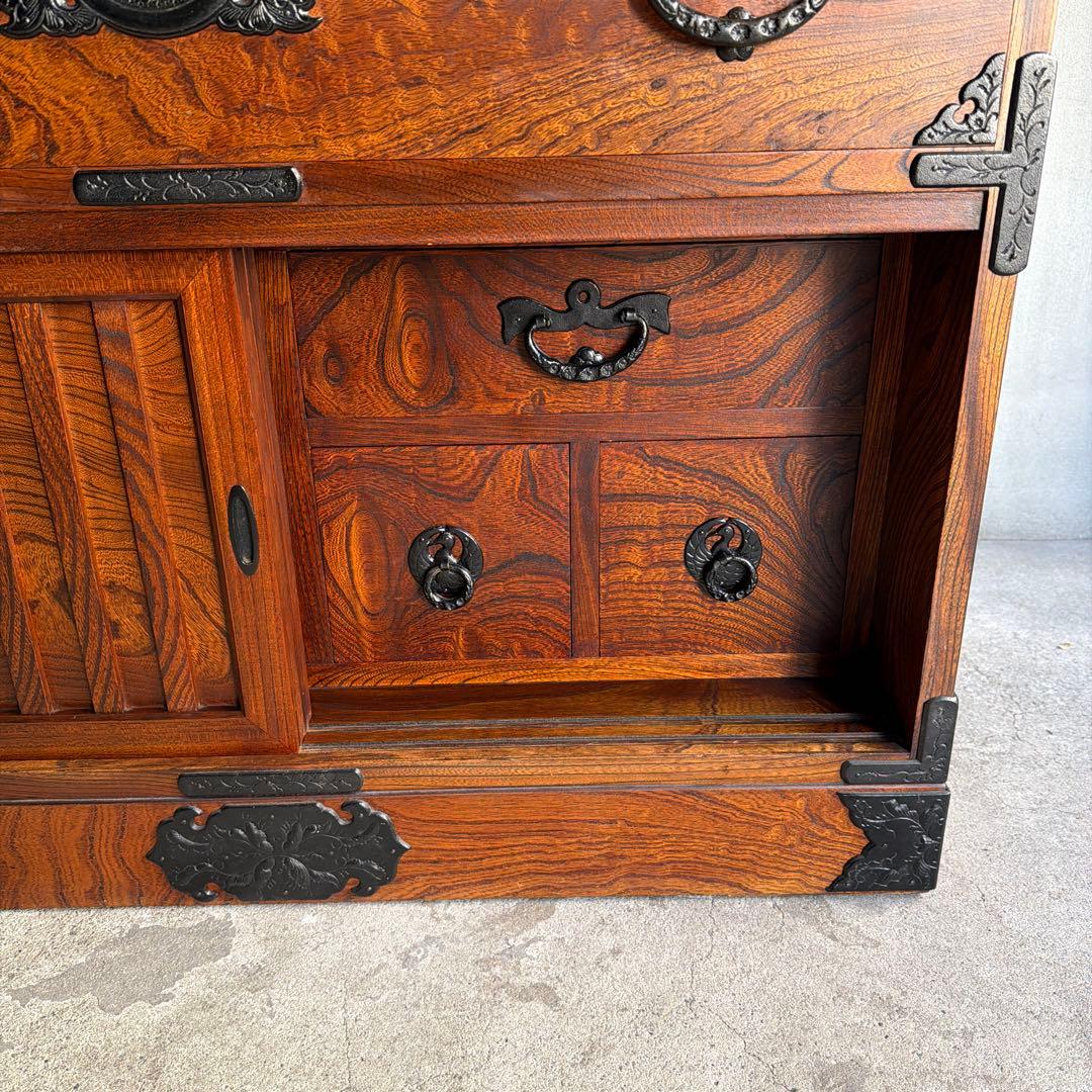 美品　岩屋堂　帳場箪笥 整理箪笥 時代箪笥 抽き出し7杯