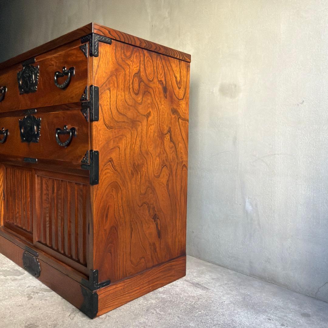 美品　岩屋堂　帳場箪笥 整理箪笥 時代箪笥 抽き出し7杯