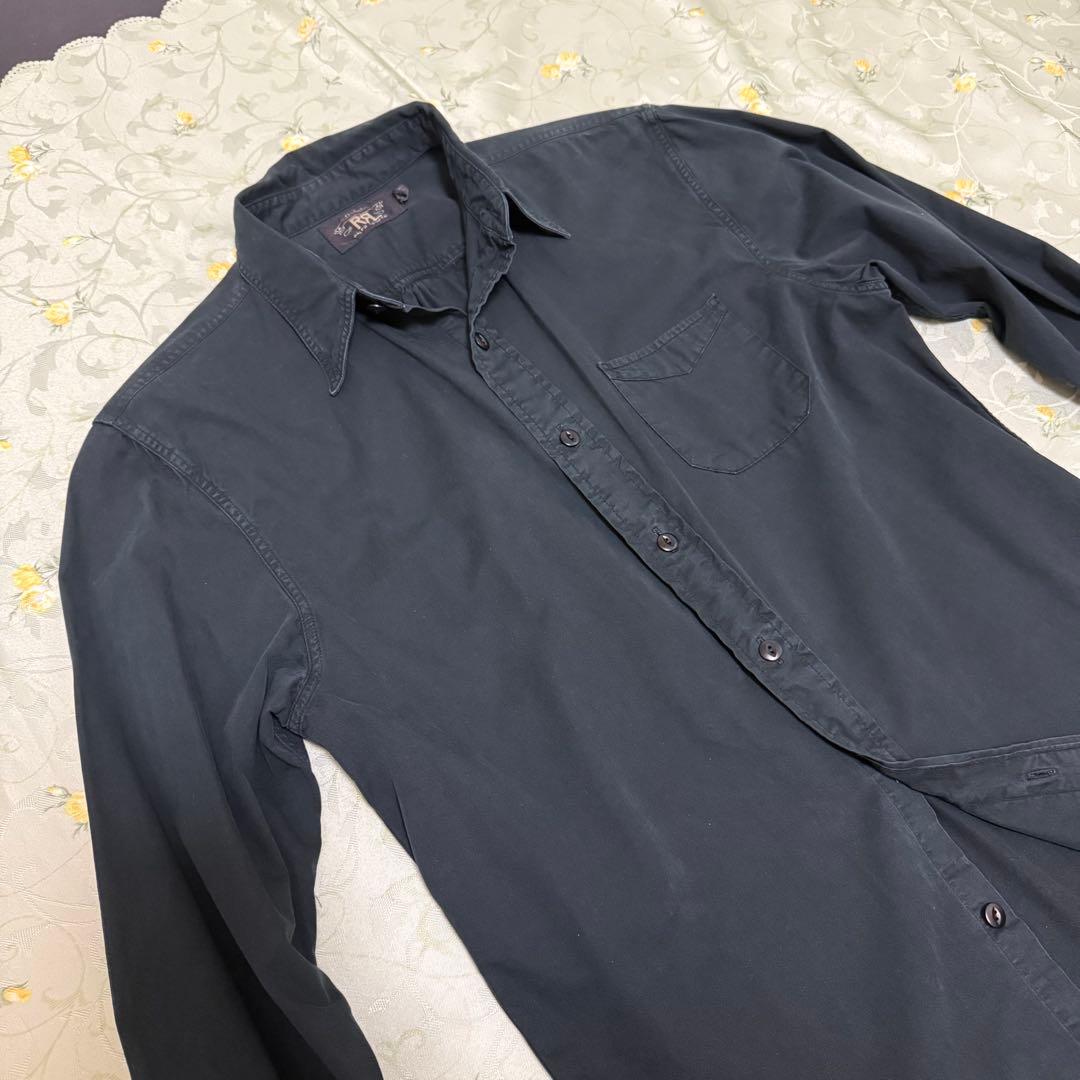RRL 正規品 ダブルアールエル ブラック 黒 長袖シャツ S