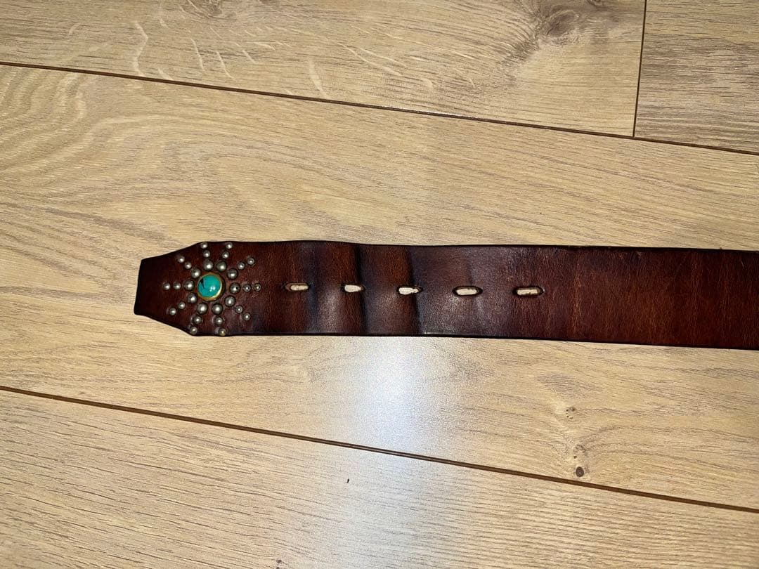 HTC エンドオンリー　スターバースト　ターコイズ　レザーベルト　30inch