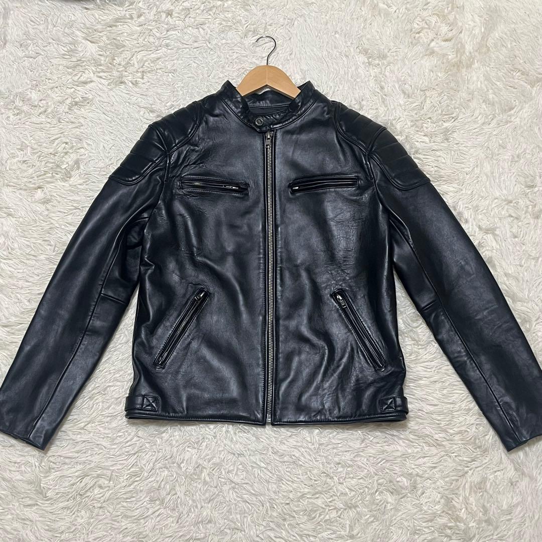 ✨新品 未使用✨ FORTIME ライダース ジャケット ラムレザー 羊革 XL