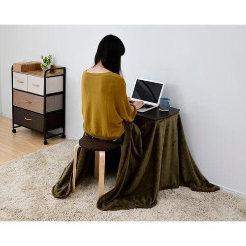 山善　こたつデスク1人用　パーソナルコタツGDX-F75(DB)-F