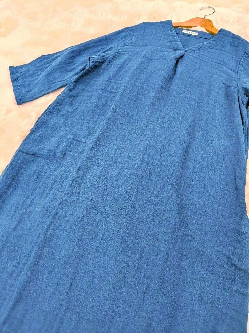 新品未使用　大人気ウチノのガーゼパジャマ　ワンピース レディース　M