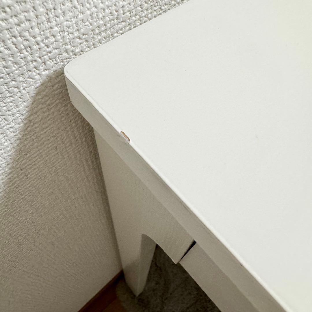 【れー】IKEA エーケダーレン ダイニングテーブル　ホワイト 伸長式