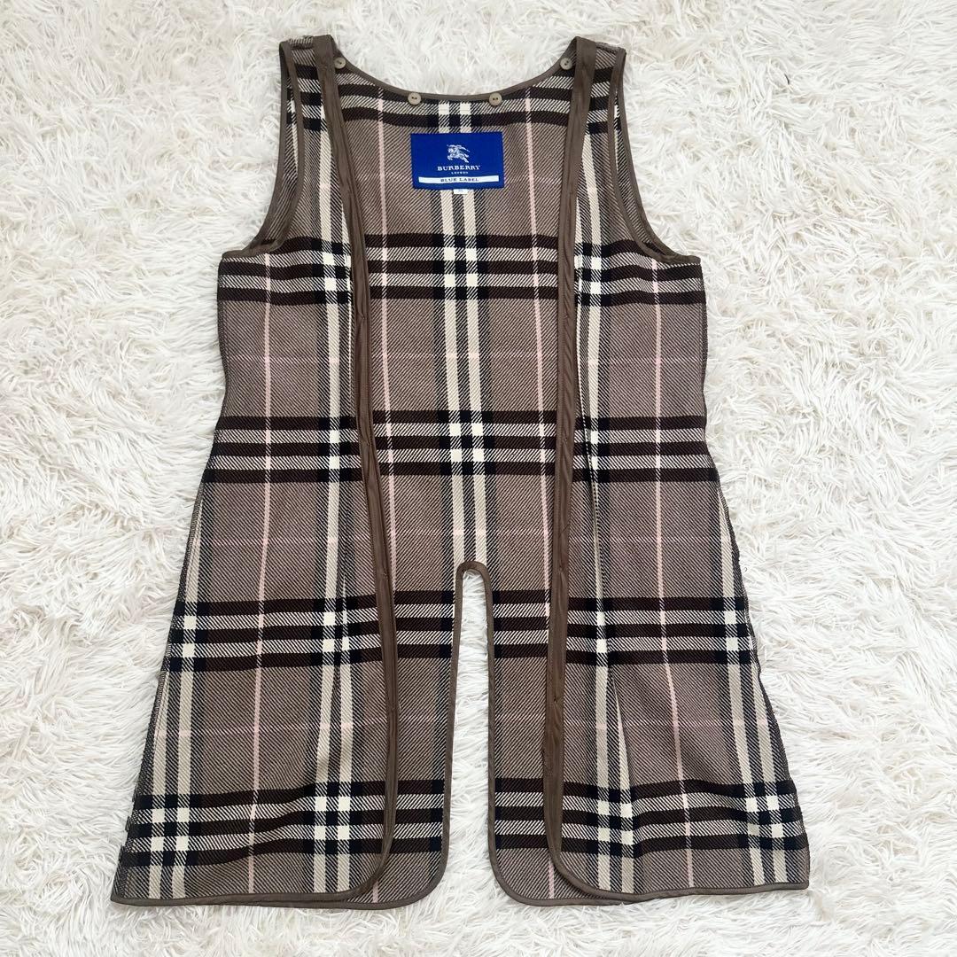 バーバリーブルーレーベル ライナー付 トレンチコート メガチェック ベージュ M