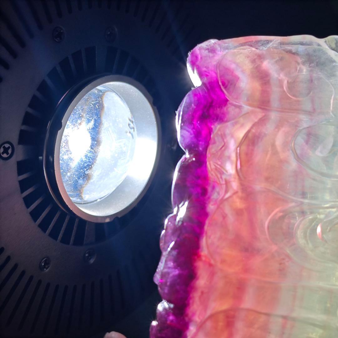 天然石フローライトの龍　ドラゴン　置物　彫物NO.060804