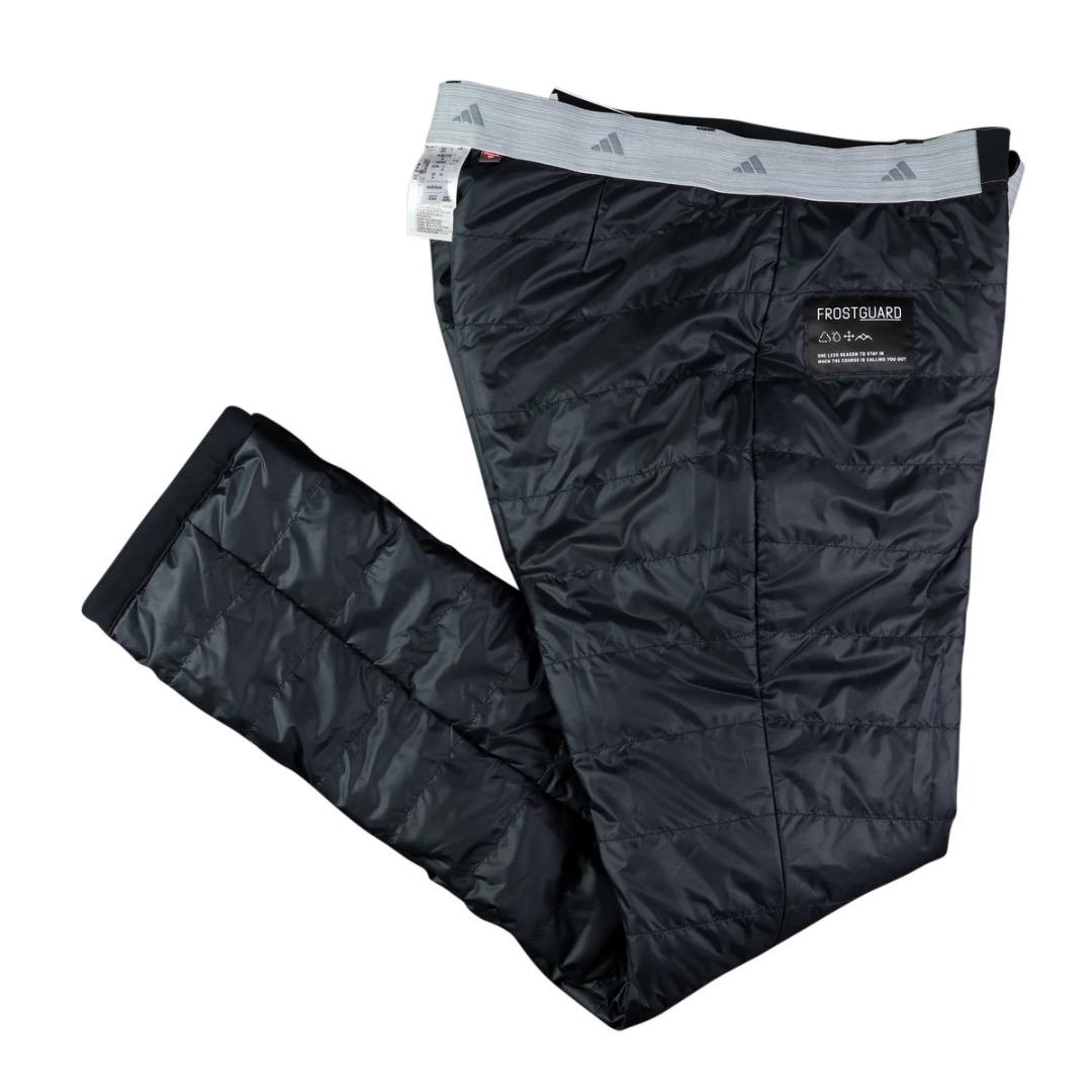 【76】秋冬 定価27,500円 アディダス ゴルフ 中綿 テーパードパンツ 黒