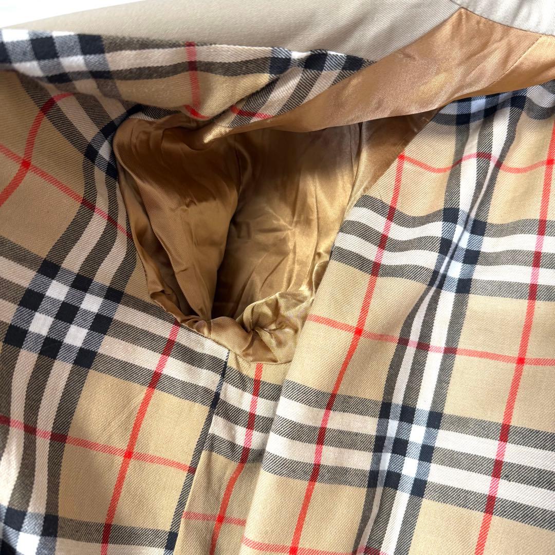 バーバリー Burberry ステンカラーコート 裏地総チェック 英国製 44