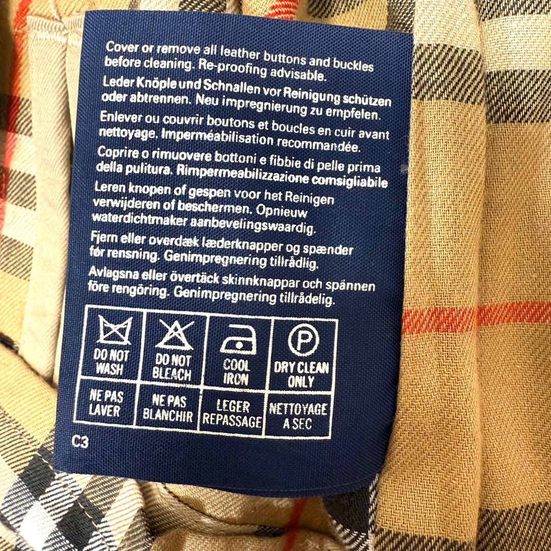 バーバリー Burberry ステンカラーコート 裏地総チェック 英国製 44