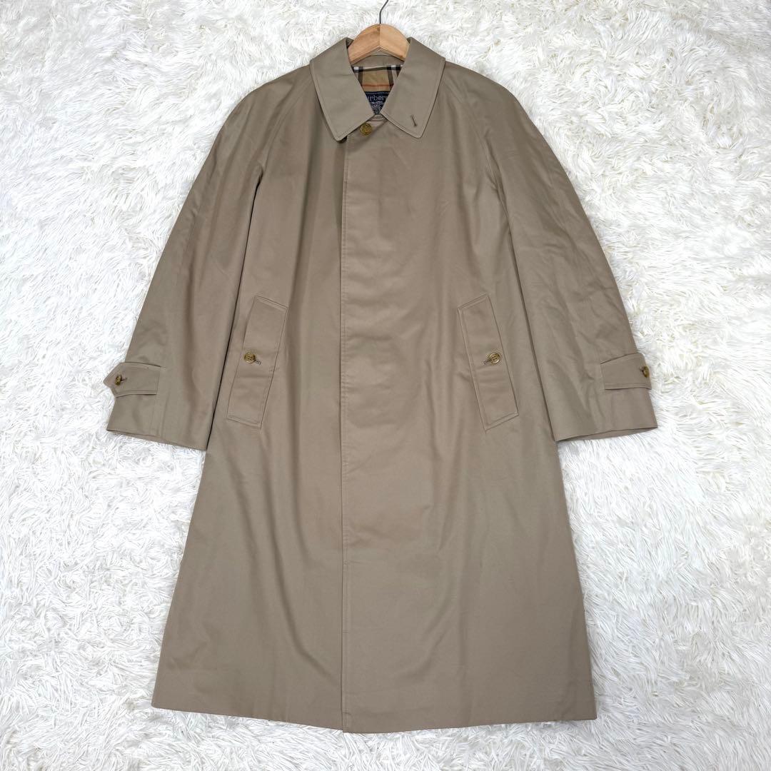 バーバリー Burberry ステンカラーコート 裏地総チェック 英国製 44