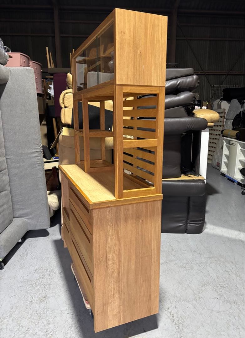 最高級 末次家具工芸 レンジボード、カップボード、幅123cm Used