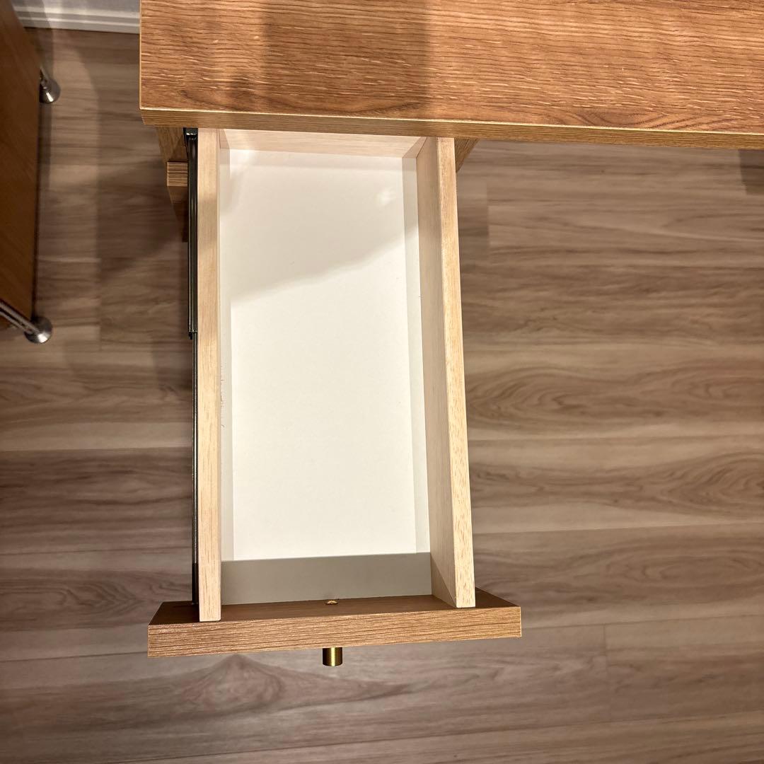 LOWYA [幅110] 日本製 デスク シャビーナチュラル 真鍮ハンドル 美品