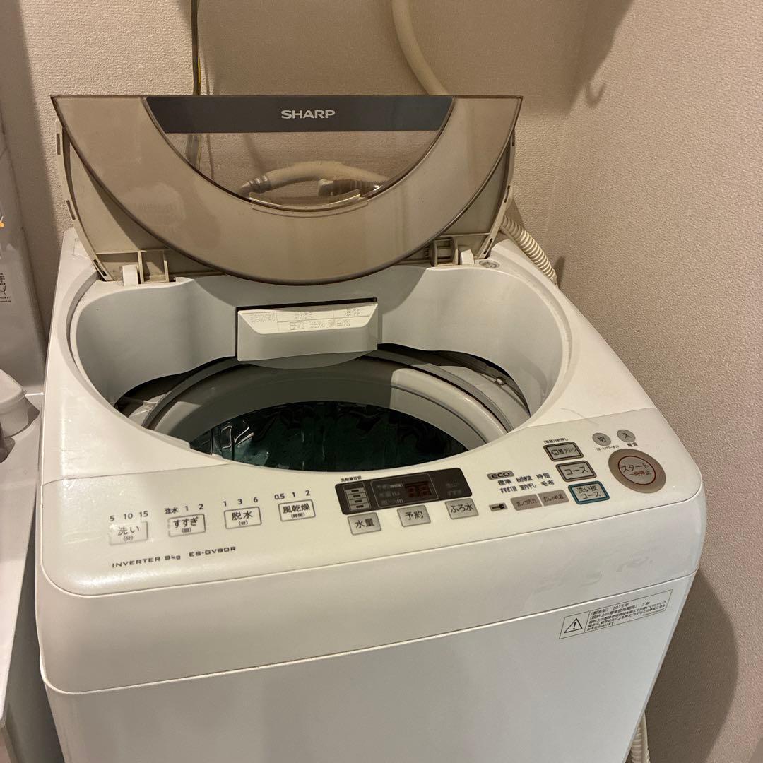 SHARP 風乾燥機能付全自動洗濯機 9kg ES-GV90R