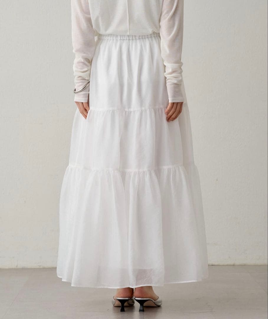 ラウンジドレス☆オーガンジーティアードスカート