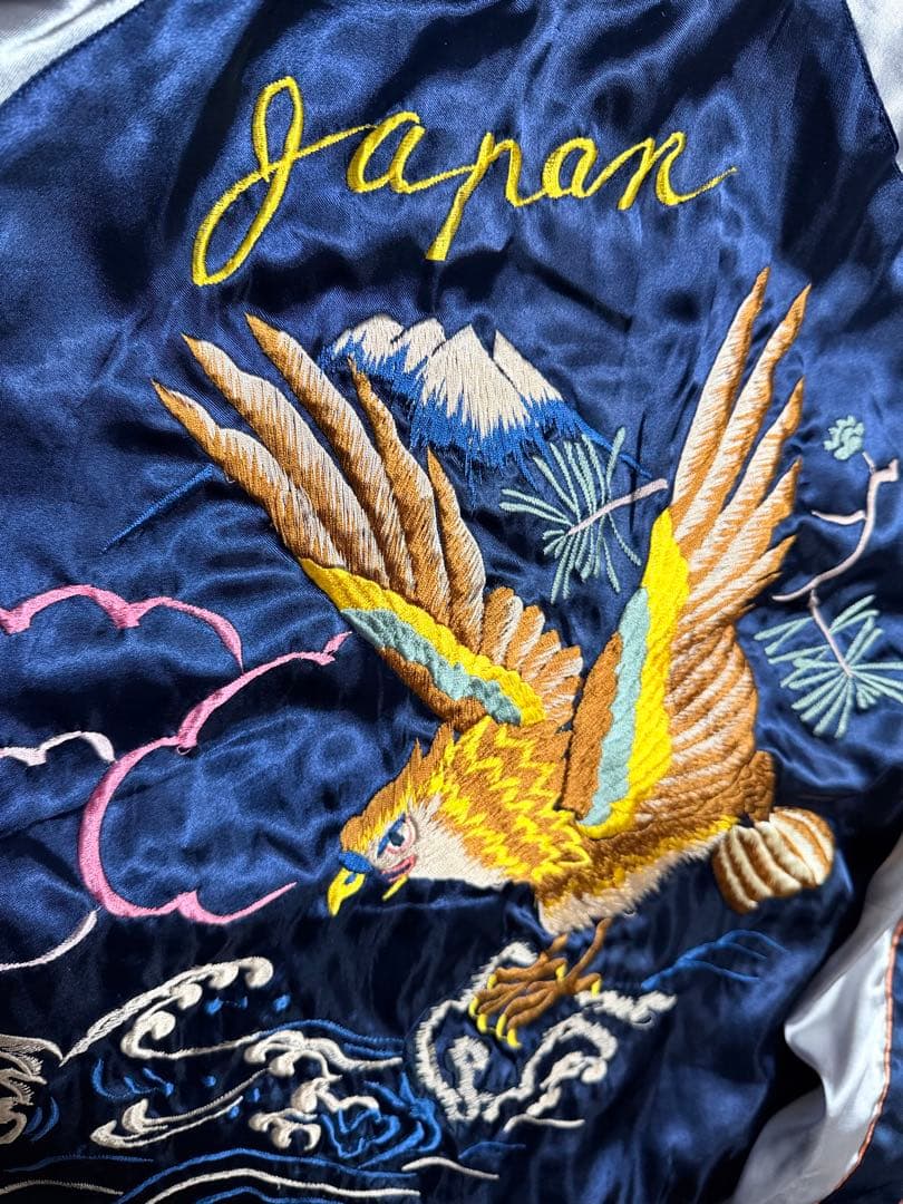 ２面用 テーラー東洋 ワシ スカル 日本限定 スカジャン vintage サテン