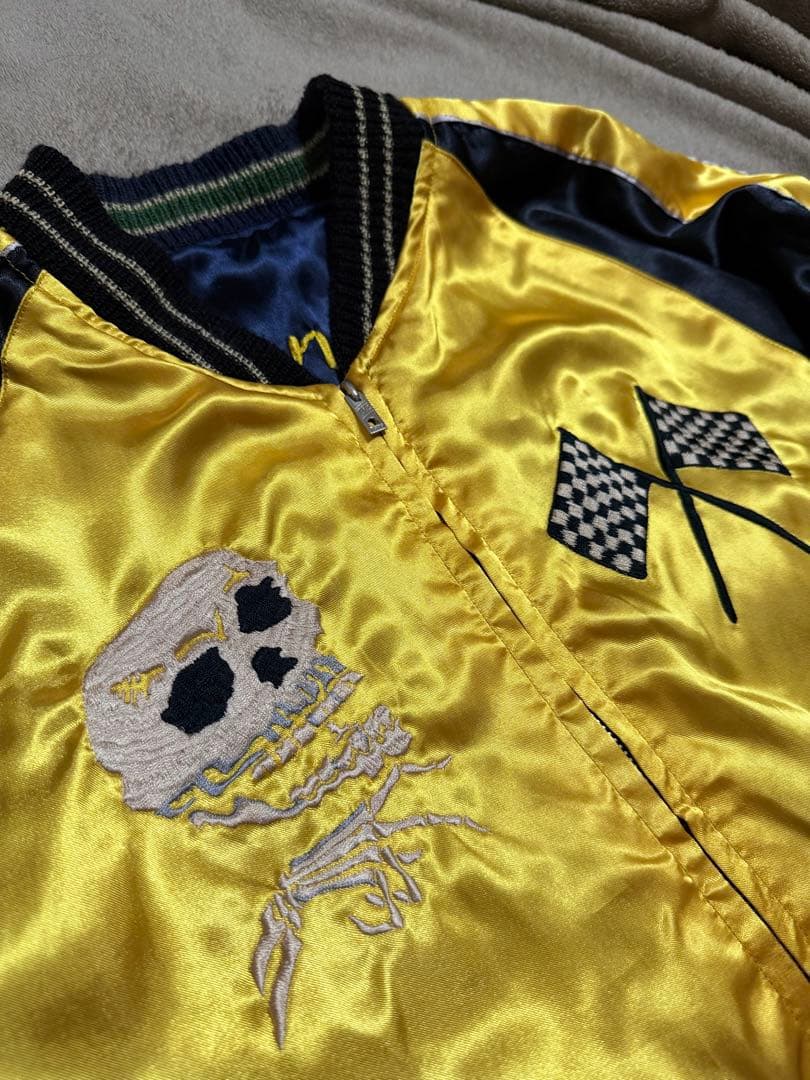 ２面用 テーラー東洋 ワシ スカル 日本限定 スカジャン vintage サテン