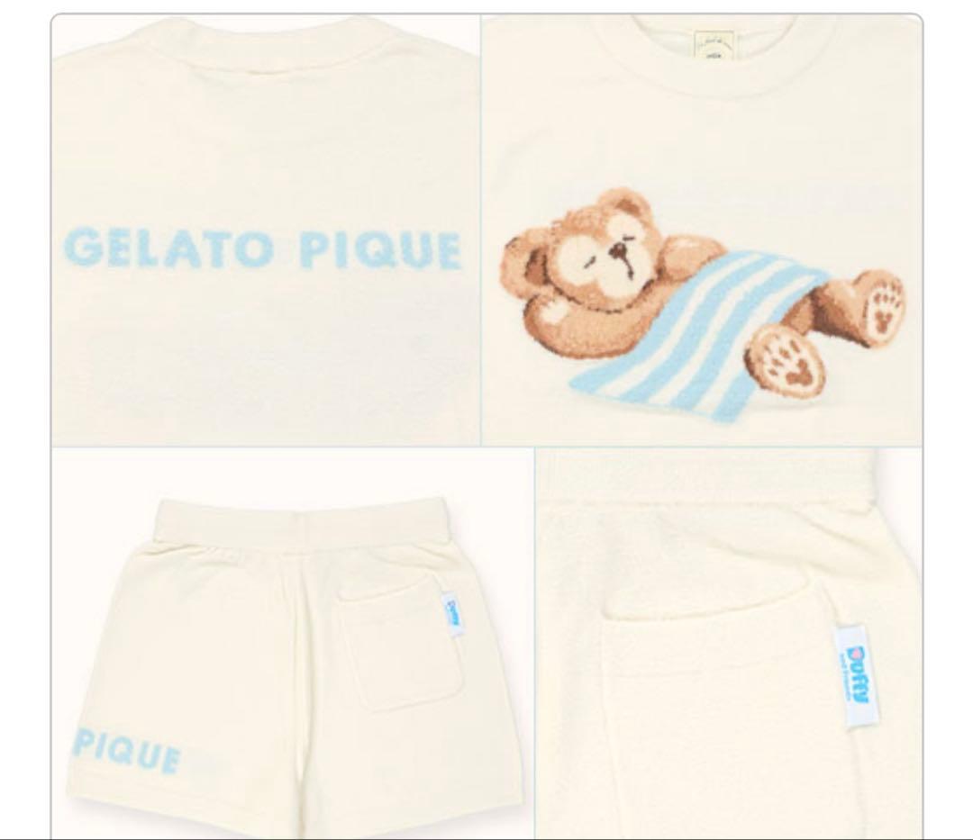 gelato pique ルームウェアセット　白　ダッフィー