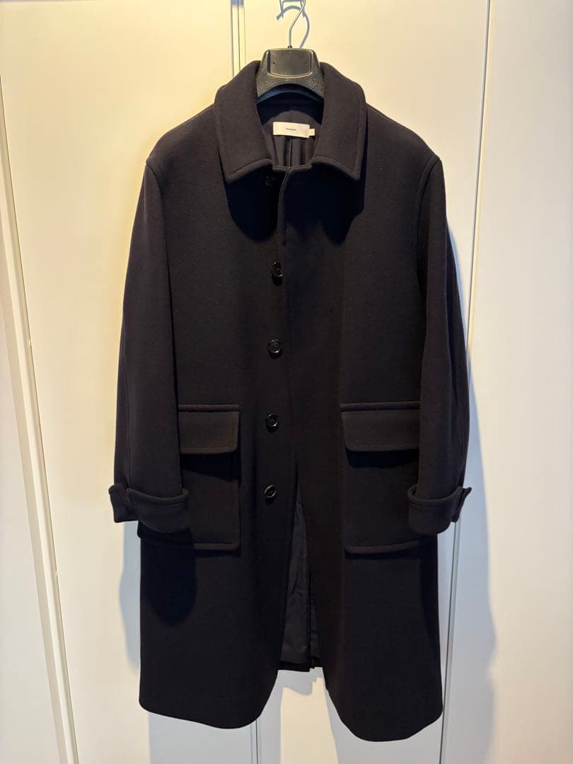 【くろ】Graphpaper Double Melton Coat ネイビ