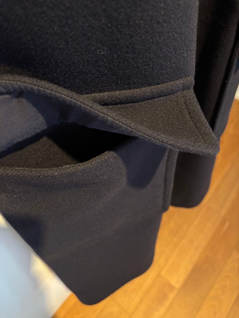 【くろ】Graphpaper Double Melton Coat ネイビ