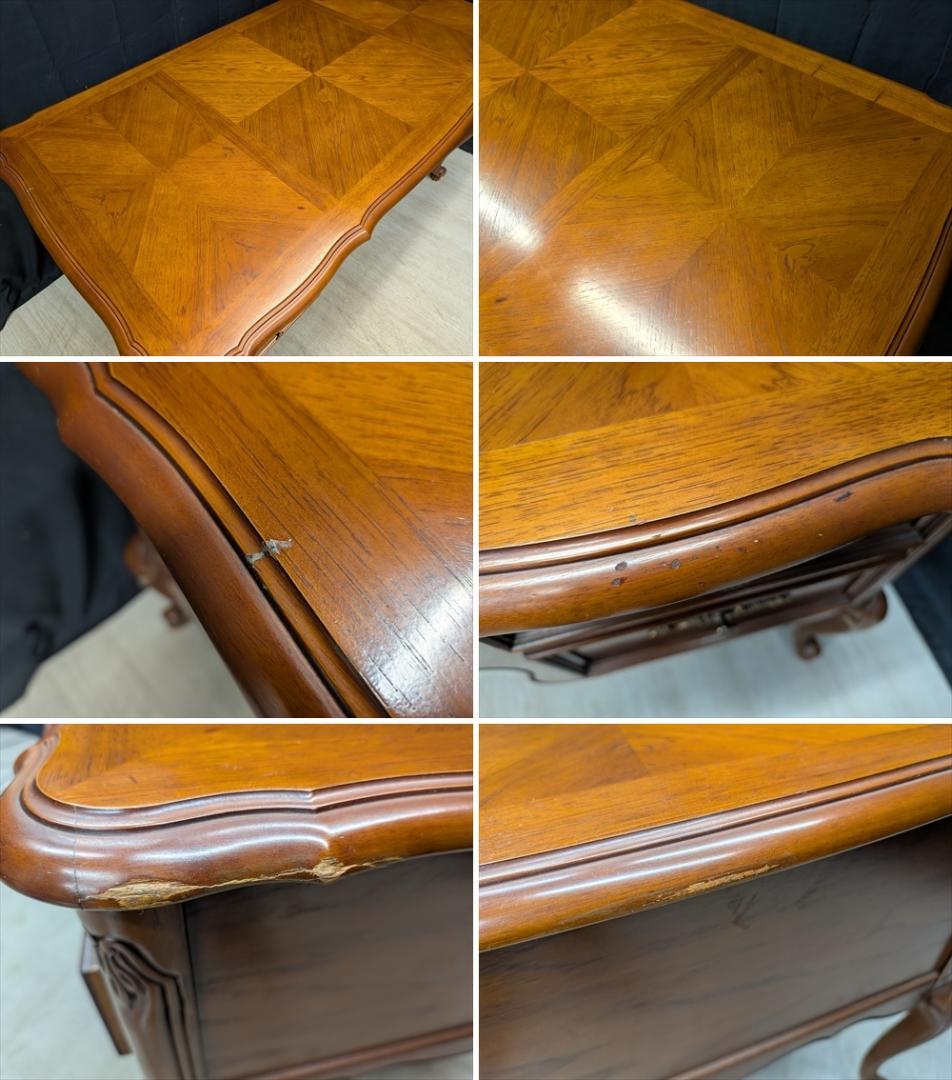 猫脚　書斎デスク　机　両袖　勉強机　作業台　デスク　エグゼクティブ　クラッシック