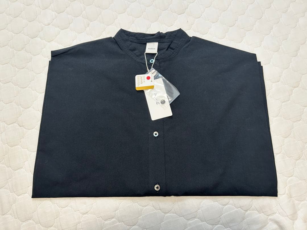 新品　今季　かぐれ　コットンスクエアポンチョシャツ 2025 ブラック　綿