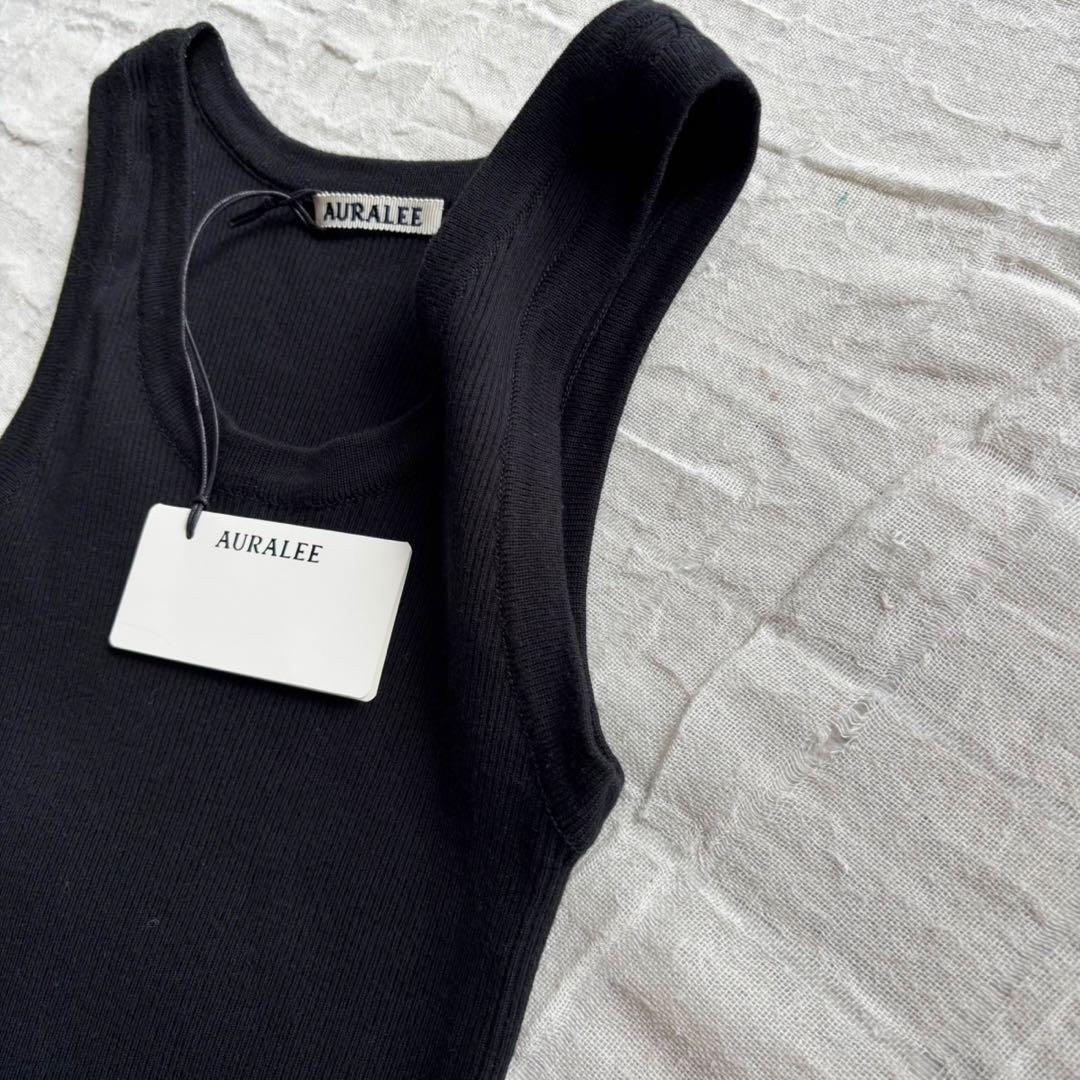 【新品未使用タグ付】 オーラリー ハイゲージリブタンク タンクトップ