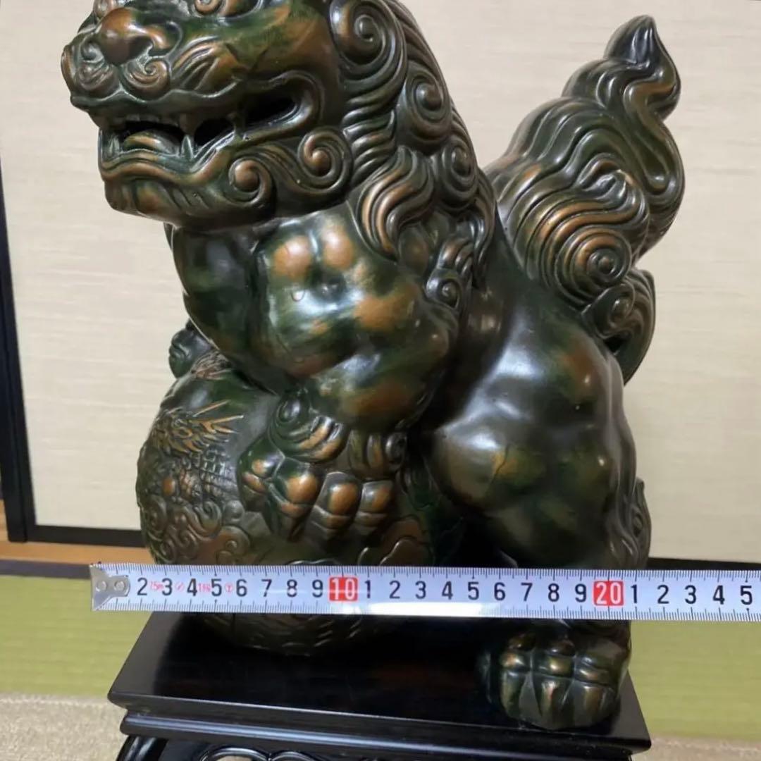獅子の置き物　玉乗り 縁起物　骨董品