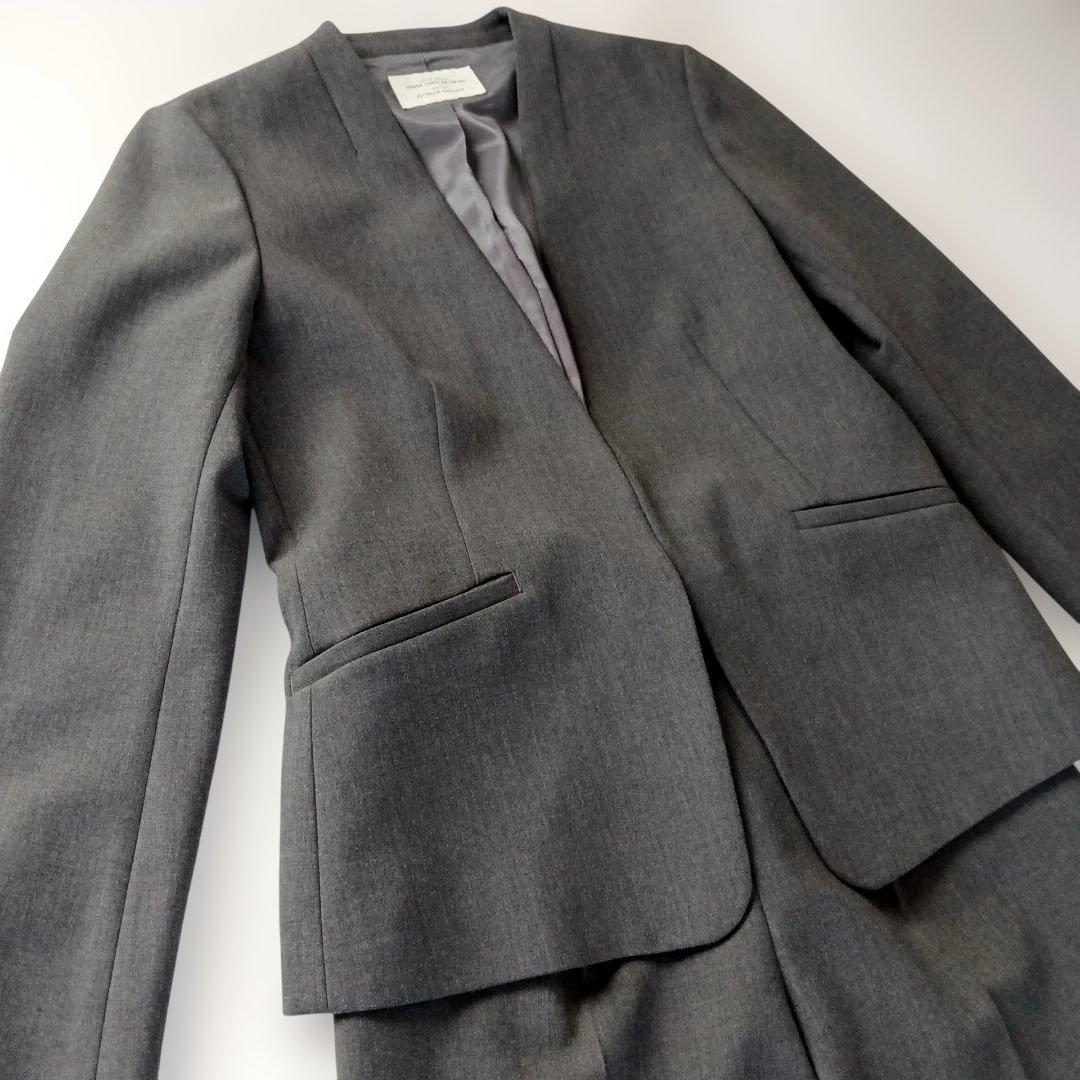 美品◆グリーンレーベルリラクシング 洗える パンツスーツ セットアップ L 40