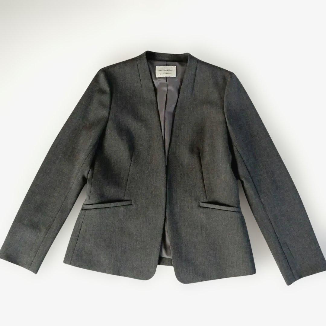 美品◆グリーンレーベルリラクシング 洗える パンツスーツ セットアップ L 40