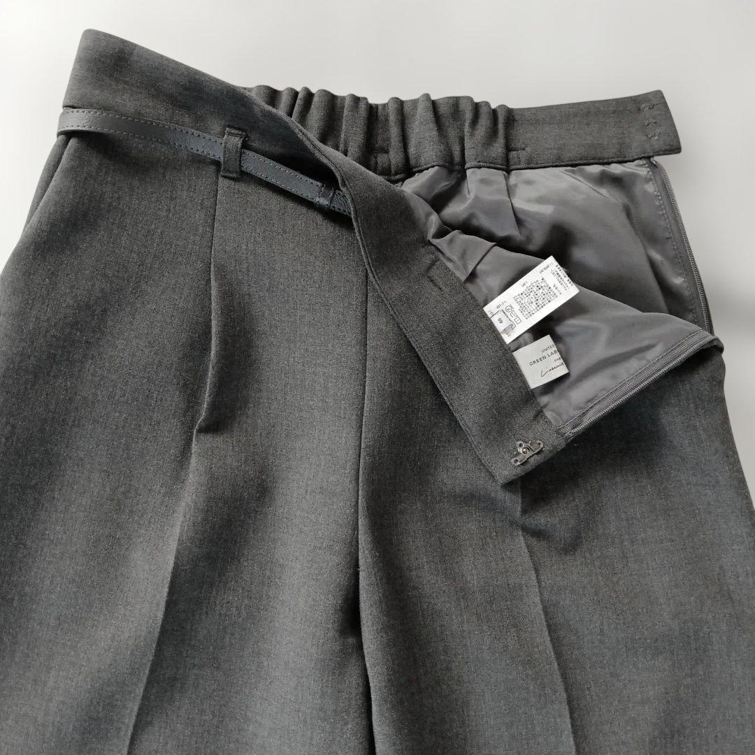 美品◆グリーンレーベルリラクシング 洗える パンツスーツ セットアップ L 40