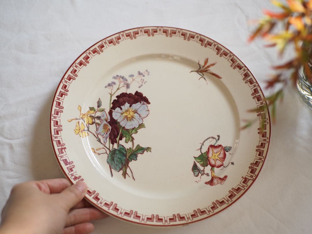Sarreguemines antique plate サルグミンヌ