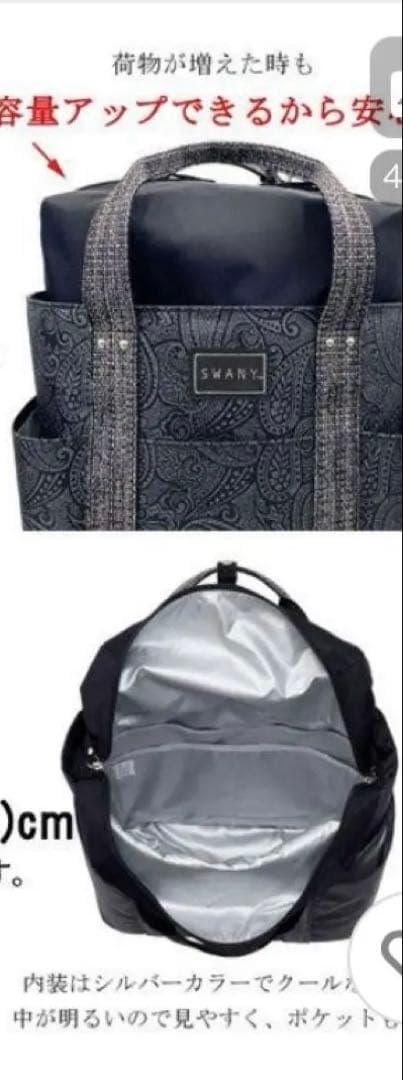 SWANY ペイズリー柄 ブラックキャリーTS15 ブラック 未使用に近い