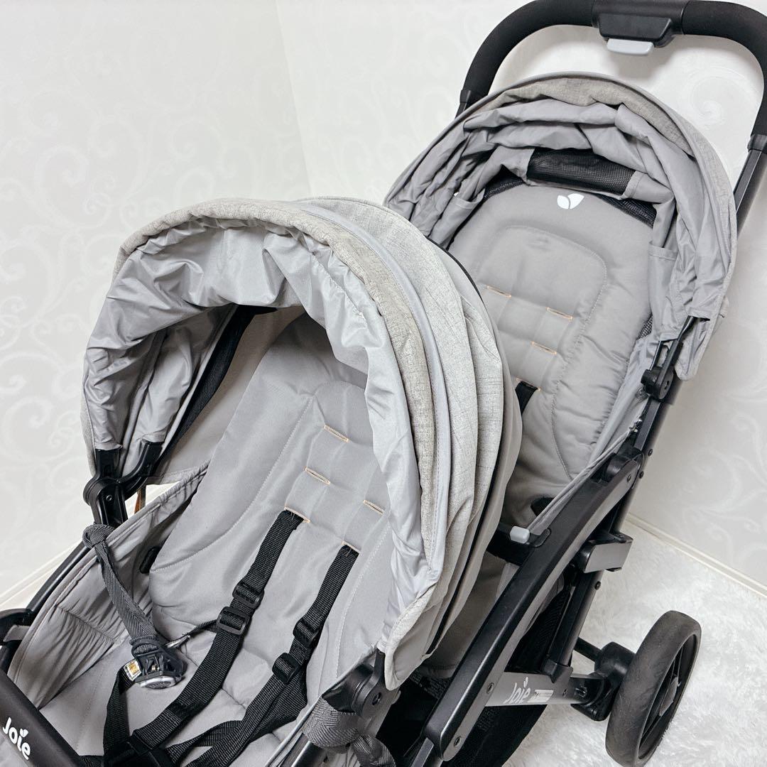 Joie ジョイー 2人乗りベビーカー エヴァライトデュオ グレーフランネル